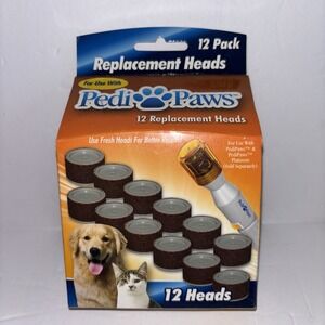 PediPaws Nail Grinder Replacement 12 Heads For Pet Cat Dog Nail Care New Sealed